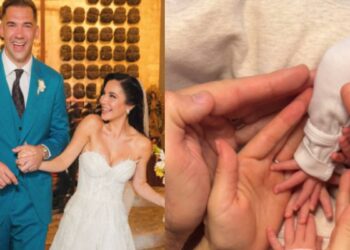 Martha Higareda y Lewis Howes anuncian el nacimiento de sus gemelas