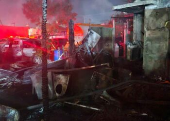 Masculino muere calcinado tras incendio de tejabán en Pesquería, Nuevo León