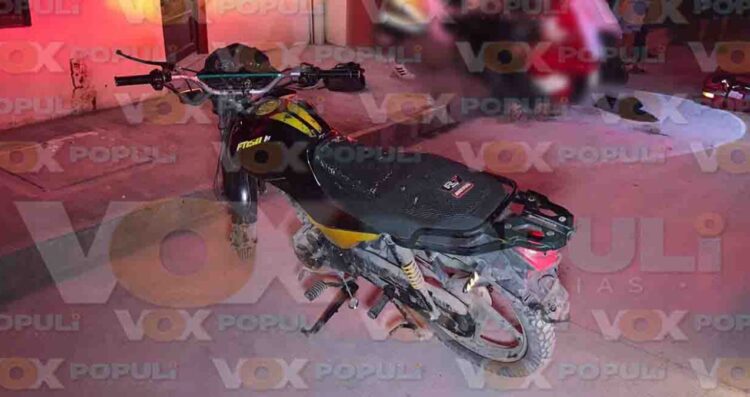 Motociclista ebrio choca contra un poste en la colonia Linda Vista en Ciudad Victoria, Tamaulipas