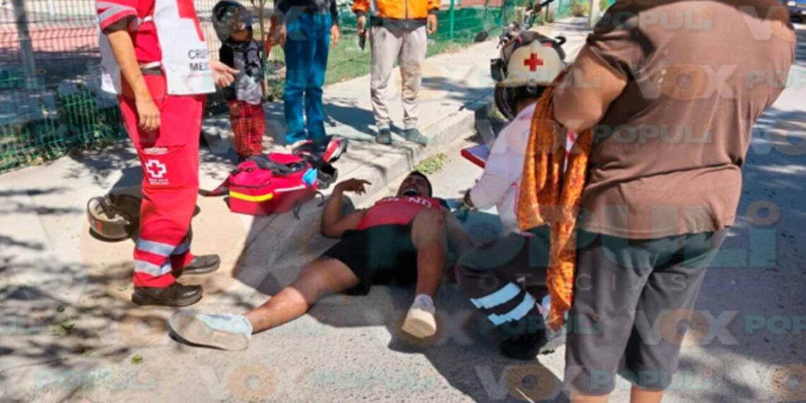 Motociclista lesionado en Victoria