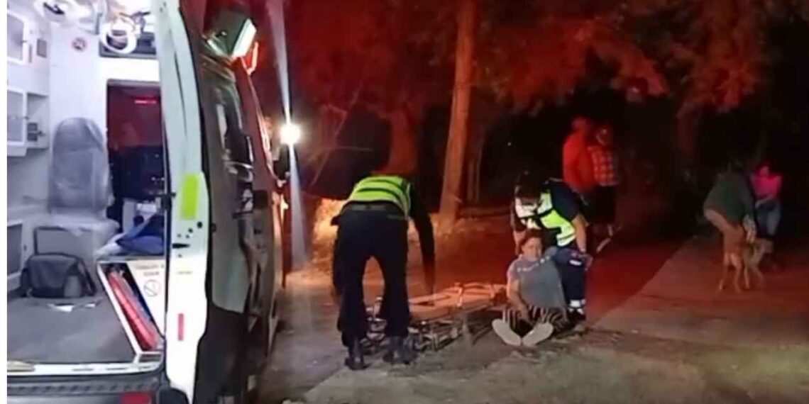 mujer caída motocicleta El Mante