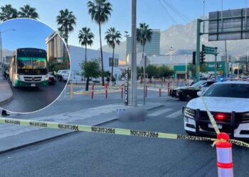Mujer cae de camión urbano en avenida San Agustín de San Pedro y resulta lesionada