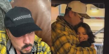 Pepe Aguilar presume su gorra con la frase de su hija Ángela Aguilar “amor”