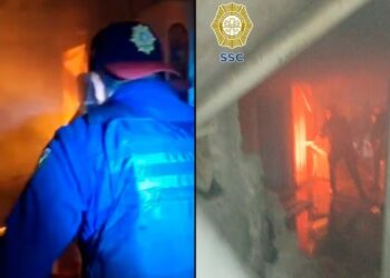 Policías salvan a hombre de incendio en la alcaldía Álvaro Obregón, CDMX