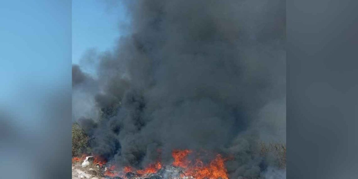 Se incendia pastizal en terreno de Reynosa