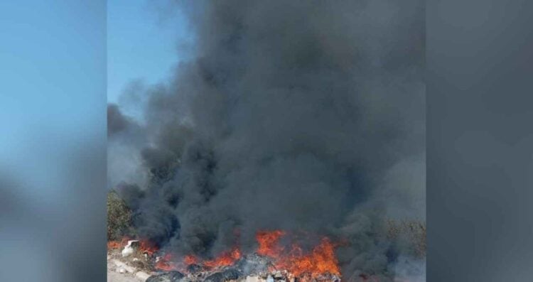 Se incendia pastizal en terreno de Reynosa