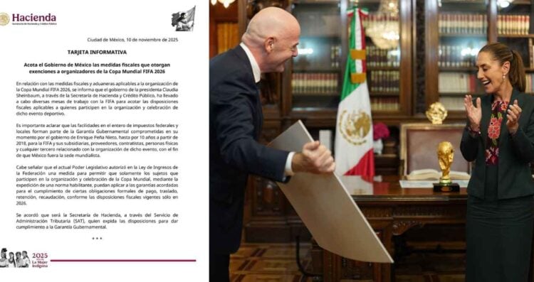 Secretaría de Hacienda acuerda reglas fiscales con FIFA para el Mundial 2026
