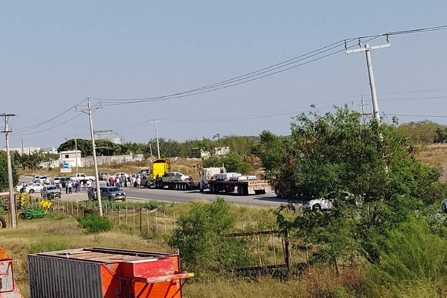 bloqueo de carretera en San Fernando