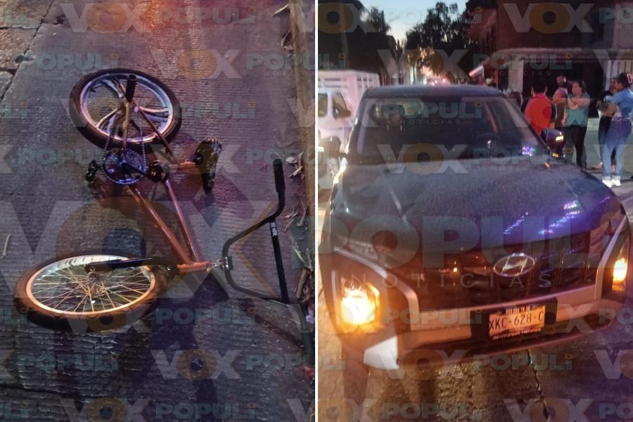 choque de bicicleta contra camioneta en altamira