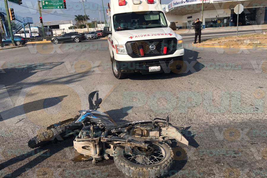 choque con motociclista en ciudad victoria