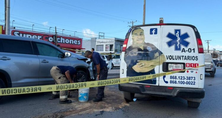 choque contra poste en Matamoros