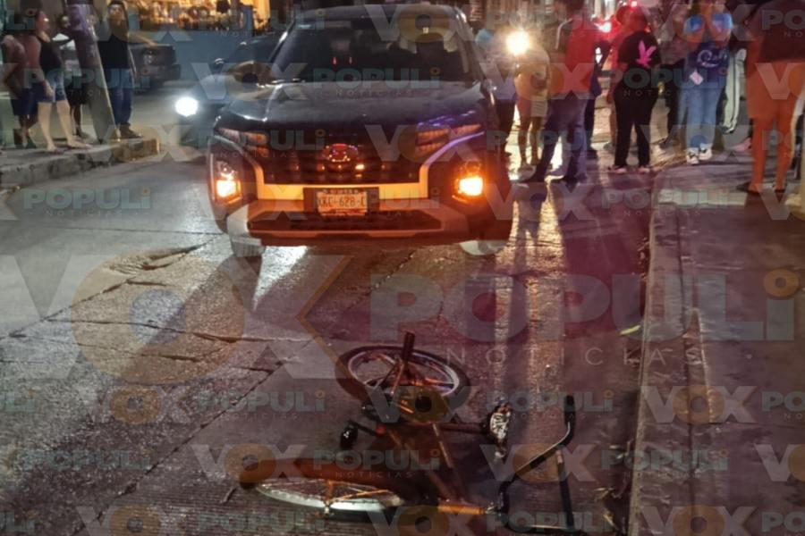 choque de bicicleta contra camioneta en altamira
