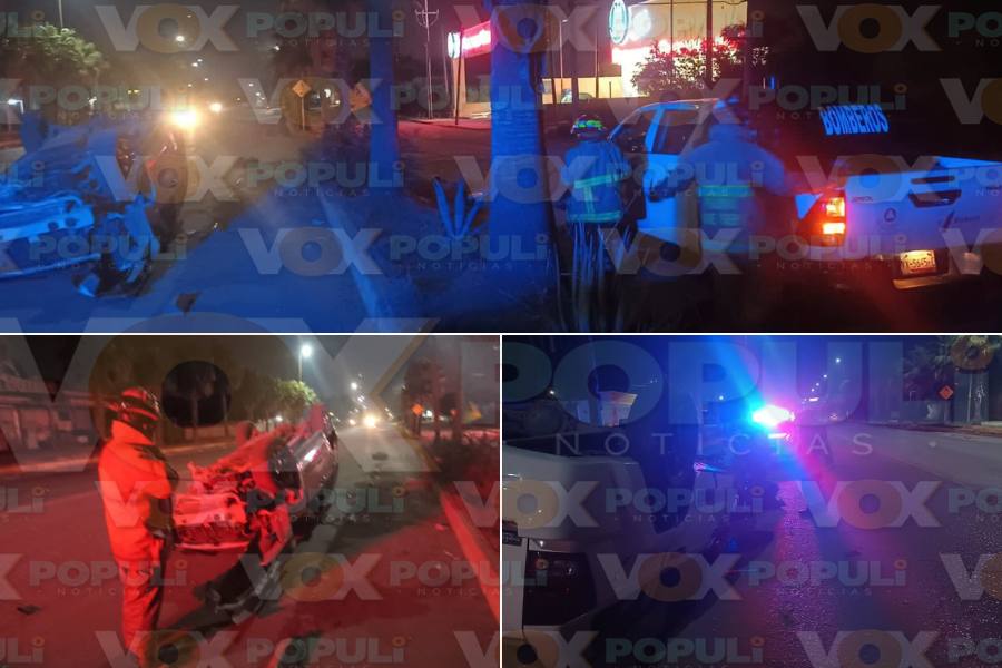 choque en avenida América Española en Victoria