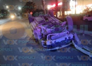 choque en avenida América Española en Victoria