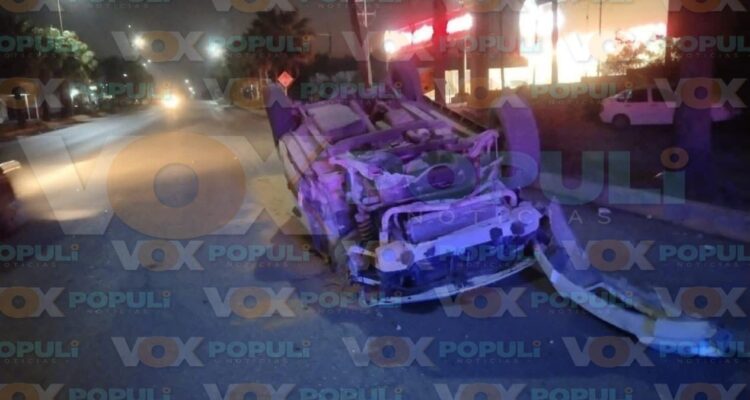 choque en avenida América Española en Victoria