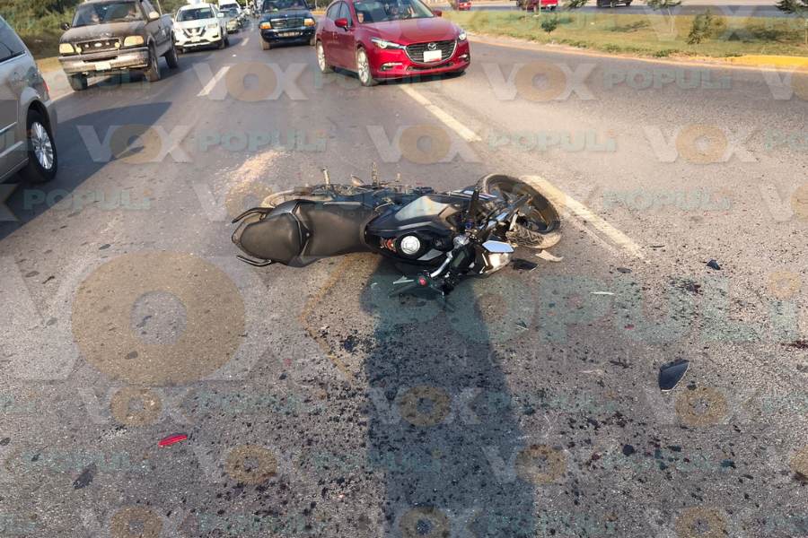 choque vial por alcance en Victoria