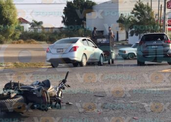 choque vial por alcance en Victoria
