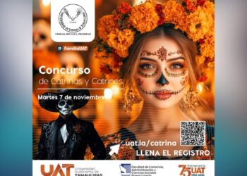 concurso de catrinas en Nuevo Laredo