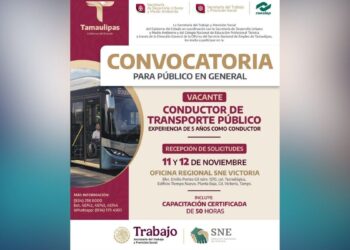 convocatoria conductor transporte público Tamaulipas
