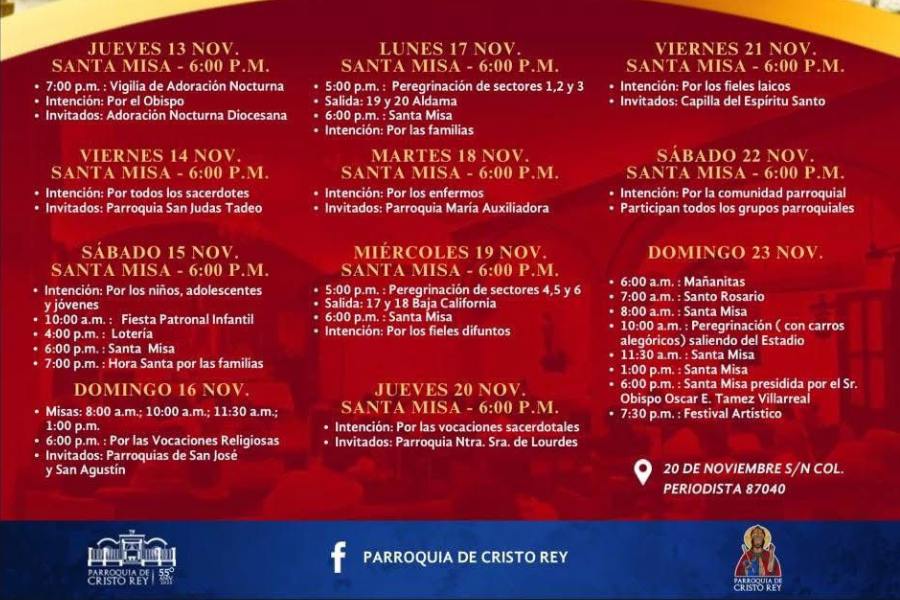 fiestas patronales de cristo rey en victoria
