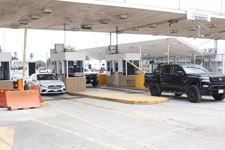 filas en cruces internacionales de Matamoros