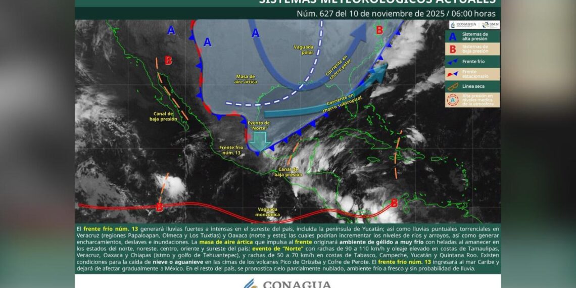 Frente Frío 13 en Nuevo Laredo