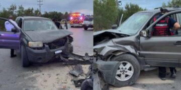 fuerte choque en Matamoros