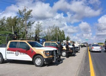 guardia estatal en bloqueo de altamira