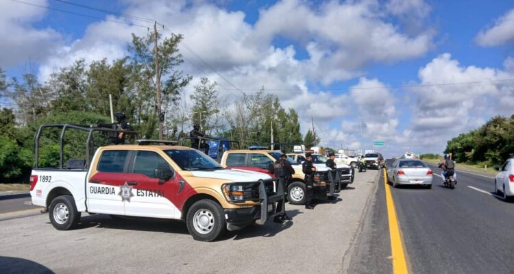 guardia estatal en bloqueo de altamira
