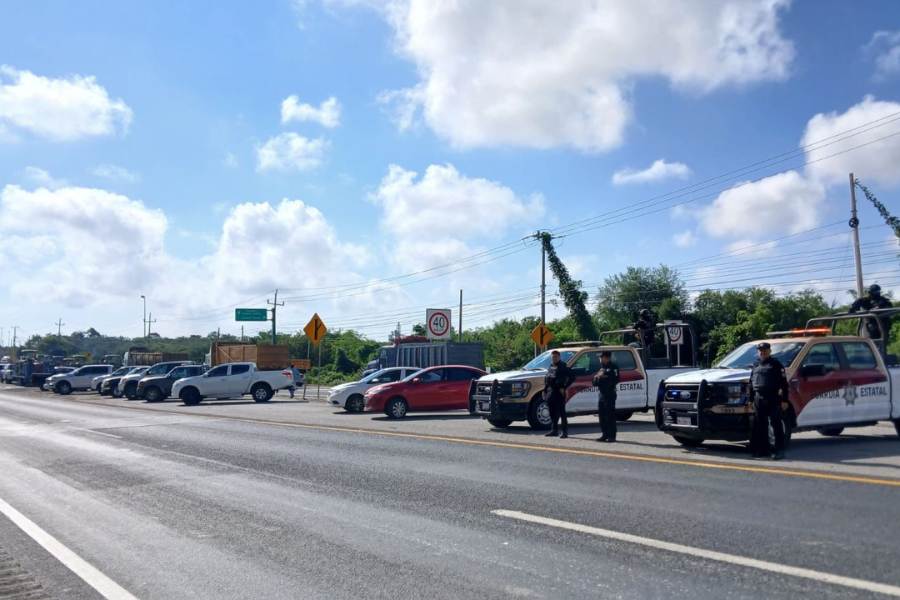 guardia estatal en bloqueo de altamira