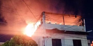 _incendio azotea vivienda en Apodaca