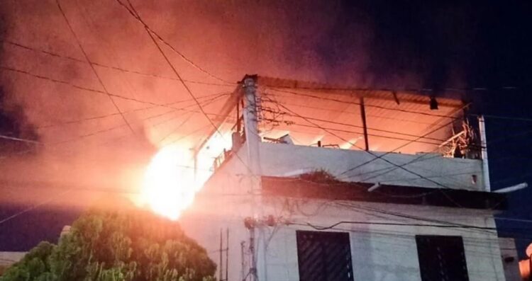 _incendio azotea vivienda en Apodaca
