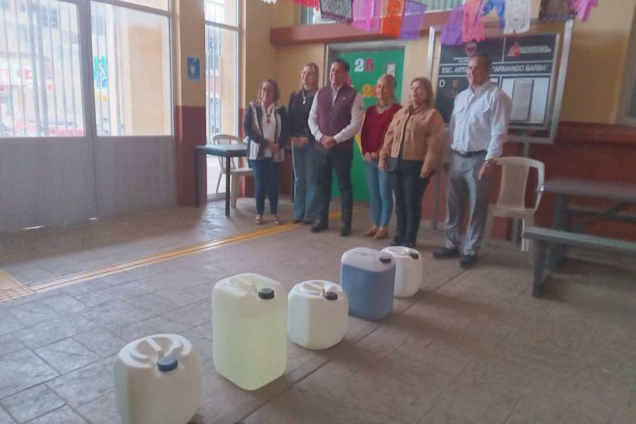 limpieza en escuelas del sur de Tamaulipas