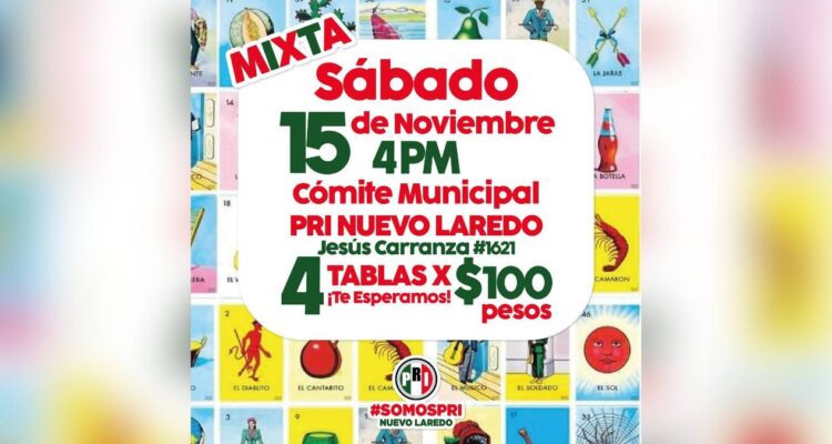 Lotería de Regalos PRI Nuevo Laredo