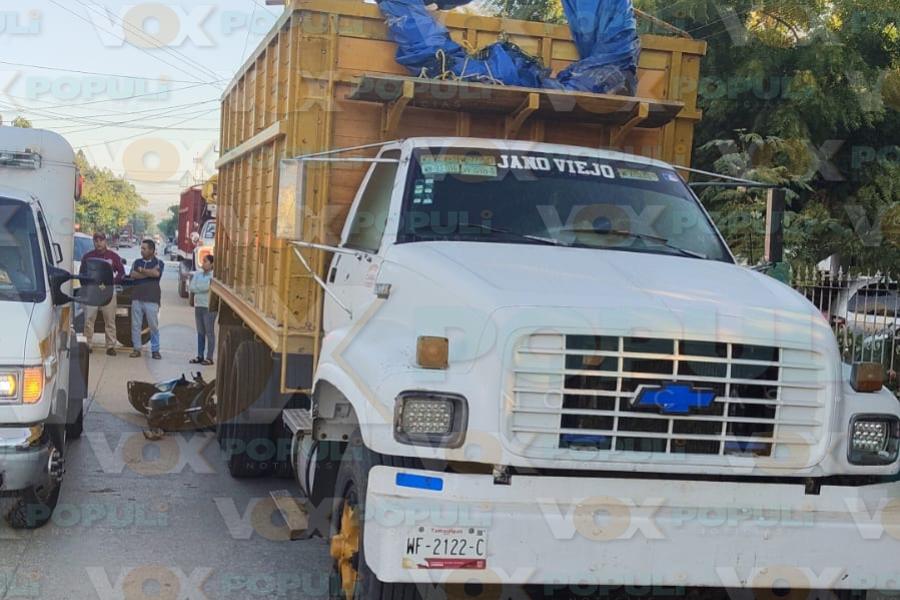 motociclista fallece por choque en Altamira