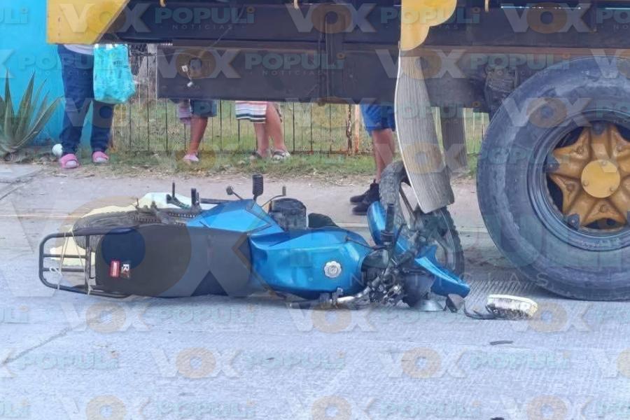motociclista fallece por choque en Altamira