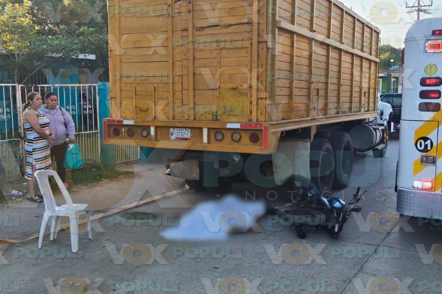 motociclista fallece por choque en Altamira