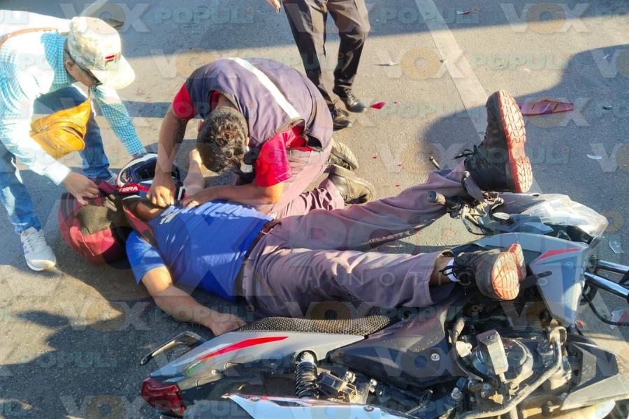 motociclista herido por choque en Altamira