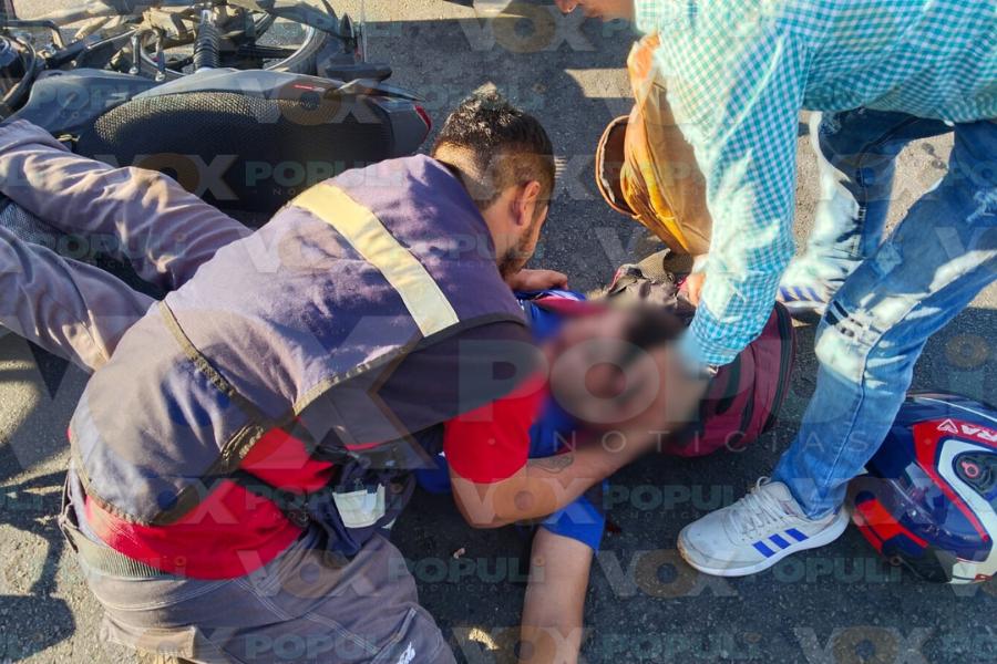 motociclista herido por choque en Altamira
