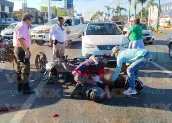 motociclista herido por choque en Altamira