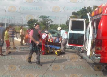motociclista herido por choque en Tampico