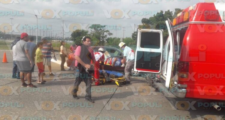 motociclista herido por choque en Tampico