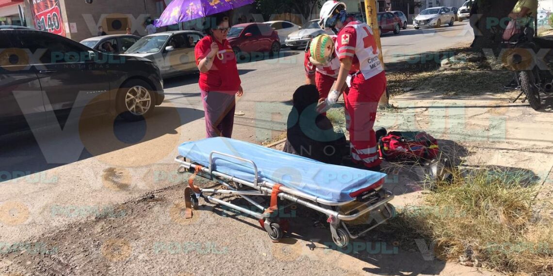 motociclista lesionada en Victoria