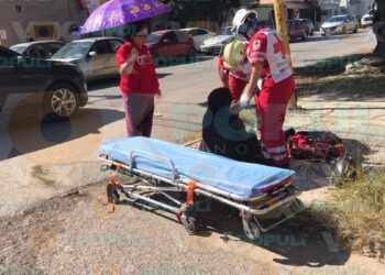 motociclista lesionada en Victoria