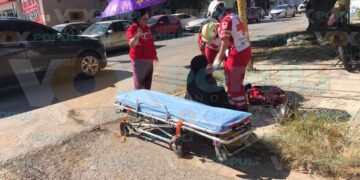 motociclista lesionada en Victoria