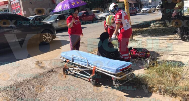 motociclista lesionada en Victoria