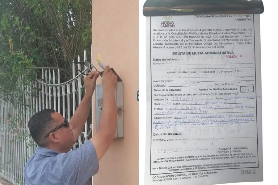 multas por tirar basura nuevo laredo