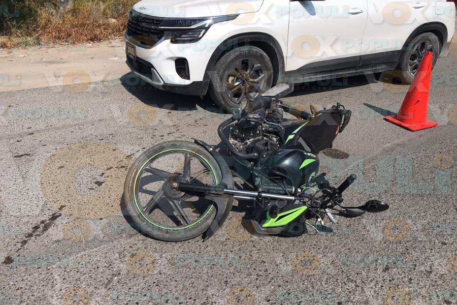 repartidor lesionado por choque en victoria