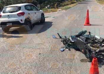 repartidor lesionado por choque en victoria