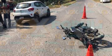 repartidor lesionado por choque en victoria